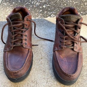 Brown Timberland Gore-Tex leather boots
